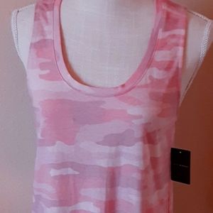 Lucky Brand PINK CAMO Cotton Tank Size S